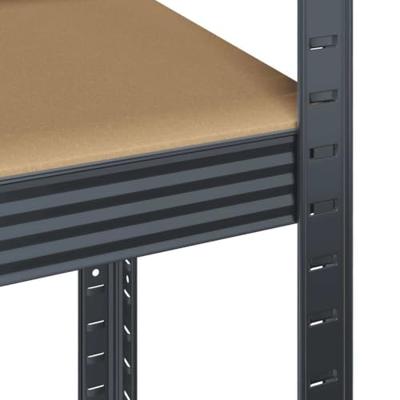 VidaXL Opbergrek 5-laags staal & bewerkt hout antracietkleurig