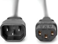 Manhattan Stroom Aansluitkabel [1x Apparaatstekker, female C13 10A - 1x Apparaatstekker, male C14] 3 m Zwart - thumbnail