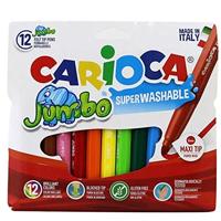 Carioca viltstift Jumbo Superwashable 12 stiften in een kartonnen etui - thumbnail
