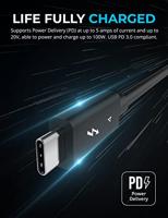 SABRENT Thunderbolt 4 40 Gbps Oplaadkabel 2M lange USB Type-C Kabel | 8K 60Hz Weergave |PD Ondersteunt 100W (5A, 20V) Opladen | E-Mark Chip | (Gecertificeerd door Intel) zwart (CB-T4M2). - thumbnail