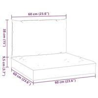 VidaXL Palletkussens 2 st stof gemêleerd lichtgrijs - thumbnail