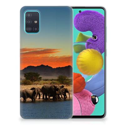 Samsung Galaxy A51 | TPU Hoesje | Olifanten Samsung Galaxy A51 | TPU Hoesje | Olifanten