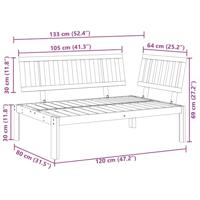 Tuinhoekbank pallet massief acaciahout - thumbnail