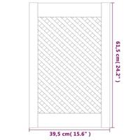 Kastdeuren met latwerk 2 st 39,5x61,5 cm massief grenenhout - thumbnail