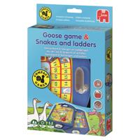 Jumbo Ganzenbord & Slangen en ladderspel Reisspel - thumbnail
