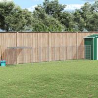 Hondenkennel 6,05 m² staal zilverkleurig - thumbnail