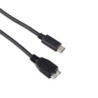 USB-kabel - USB-C (M) naar micro-USB type B (M) - USB 3.0 - 3 A - 1 m - zwart - Europa - thumbnail