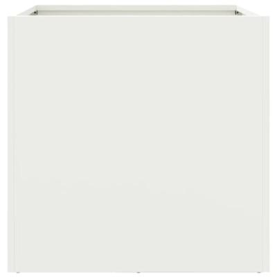 VidaXL Plantenbak 49x47x46 cm staal wit