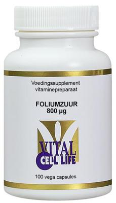 Vital Cell Life Foliumzuur 800 mcg B9 100 Vegetarische capsules Vital Cell Life Foliumzuur 800 mcg B9 100 Vegetarische capsules