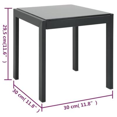 Ligbedden 2 st met tafel textileen en staal - thumbnail