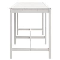 Tuintafel 203,5x90x110 cm massief grenenhout wit - thumbnail