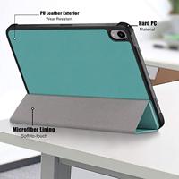 Lunso - iPad 10 (2022) - Tri-Fold Bookcase hoes - Groen - thumbnail