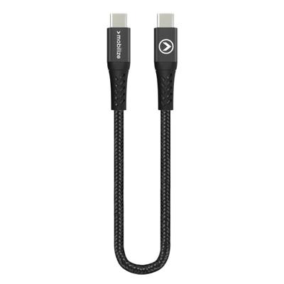 Mobilize Strong Nylon Cable USB-C to USB-C 20cm. 100W Black
