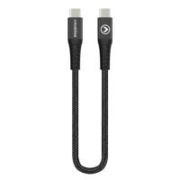 Mobilize Strong Nylon Cable USB-C to USB-C 20cm. 100W Black - thumbnail
