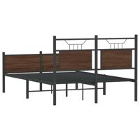 Bedframe zonder matras bewerkt hout bruin eikenkleur 120x190 cm - thumbnail