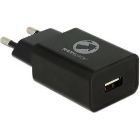 NAVILOCK Oplader 1 x USB type A 5 V 2,4 A zwart