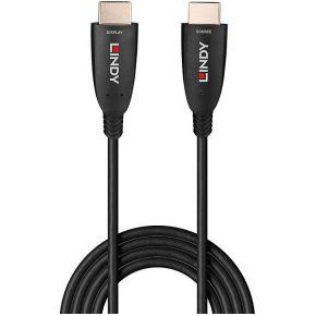 LINDY 38515 HDMI-kabel HDMI Aansluitkabel HDMI-A-stekker 50.00 m Zwart 8K UHD