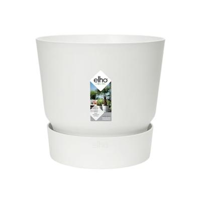 Vaso da fiori rotondo ELHO Greenville 25 - Esterno - Ø 24,48 x H 23,31 cm - Bianco