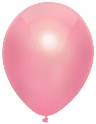 Roze metallic ballonnen 30cm - 10 stuks