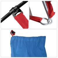 Strandtent 274x178x170/148 cm 185T taft azuurblauw - thumbnail