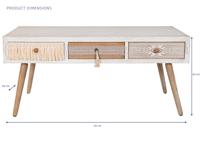 Hoofdtafel DKD Home Decor Spar Katoen (110 x 60 x 50 cm) - thumbnail