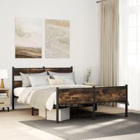 Bedframe zonder matras hout gerookt eikenkleurig 140x190 cm - thumbnail