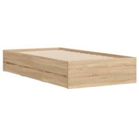 Bedframe met lades bewerkt hout sonoma eikenkleurig 100x200 cm - thumbnail