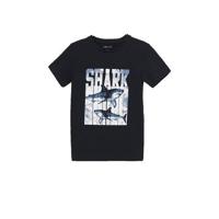 Ellos T-shirt Liam met printopdruk zwart - thumbnail