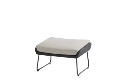 Avila voetenbank met kussen - Polyloom antraciet | 4 Seasons Outdoor
