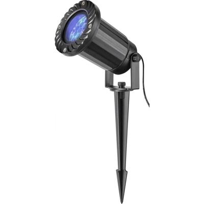 Tuinprojector sneeuwval 2373334 Blauw, Wit Zwart Animatie, Grondspies