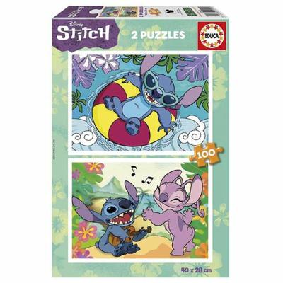 Set van 2 Puzzels Stitch 100 Onderdelen