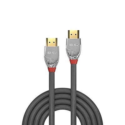 LINDY 37875 HDMI-kabel HDMI Aansluitkabel HDMI-A-stekker, HDMI-A-stekker 7.50 m Grijs 4K UHD