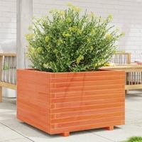 Plantenbak 70x70x49,5 cm massief grenenhout wasbruin - thumbnail