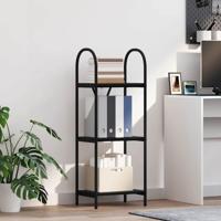 Boekenkast Zwart eiken 40 x 30 x 109 cm Bewerkt hout - thumbnail