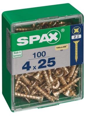 Schroefdoos SPAX Houten schroef Platte kop (4 x 25 mm) (4,0 x 25 mm)
