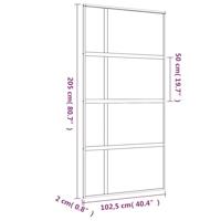 VidaXL Schuifdeur 102,5x205 cm helder esg-glas en aluminium goudkleur - thumbnail