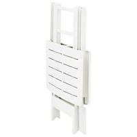 Tuintafel inklapbaar 79x72x70 cm kunststof wit - thumbnail