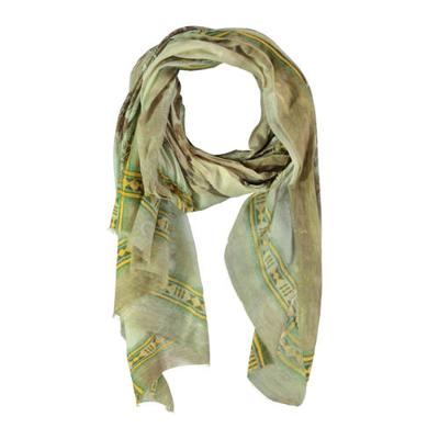 Claudia Sträter sjaal met all over print olijfgroen Claudia Sträter sjaal met all over print olijfgroen