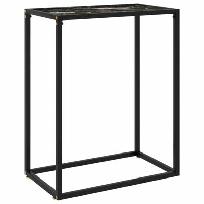 VidaXL Wandtafel 60x35x75 cm gehard glas zwart VidaXL Wandtafel 60x35x75 cm gehard glas zwart