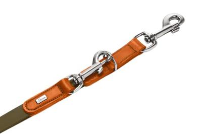 HUNTER Traploos verstelbare hondenlijn Wolmar, khaki/oranje HUNTER Traploos verstelbare hondenlijn Wolmar, khaki/oranje