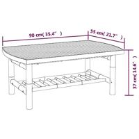 5-delige Loungeset met kussens bamboe donkergrijs - thumbnail