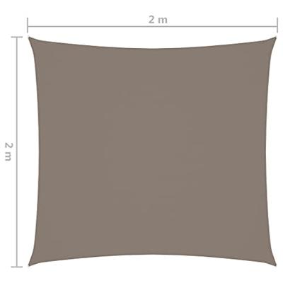 VidaXL Zonnescherm vierkant 2x2 m oxford stof taupe VidaXL Zonnescherm vierkant 2x2 m oxford stof taupe