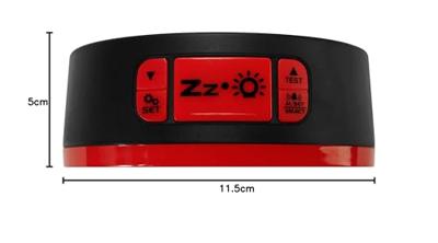 Geemarc JWNS-DYNAMITE_BLK_VD Wekker Kwarts Zwart Alarmtijden 1 USB-aansluiting, Extra luid wekgeluid