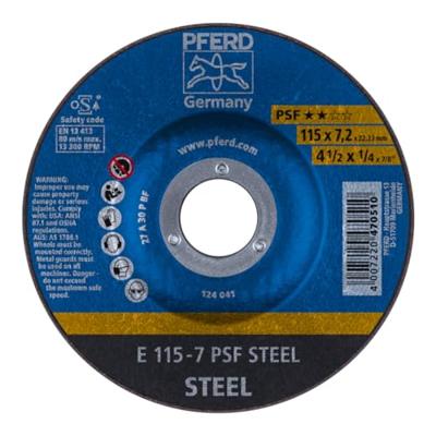 PFERD TOOLS 62011634 E 115-7 PSF STEEL Afbraamschijf gebogen Diameter 115 mm Boordiameter 22.23 mm Gietijzer, Staal, Gegoten staal 10 stuk(s) PFERD TOOLS 62011634 E 115-7 PSF STEEL Afbraamschijf gebogen Diameter 115 mm Boordiameter 22.23 mm Gietijzer, Staal, Gegoten staal 10 stuk(s)