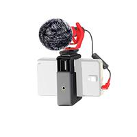 DigiPower universele microfoon met bontwindbescherming, richtmicrofoon met handhouder, swinghouder, TRS- & TRRS-kabeladapter voor camera's en mobiele telefoons, incl. draagtas, DP-DM15F - thumbnail