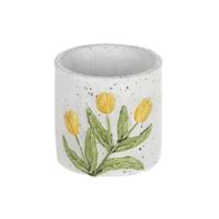 Bloempot Tulp geel Ø10,5xH10,3cm - thumbnail