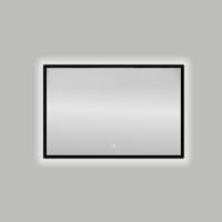 Best Design Badkamerspiegel Nero LED Verlichting 100x80 cm Mat Zwart - thumbnail