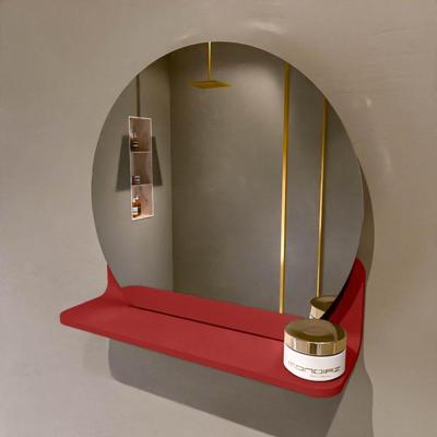 MONDIAZ SPOT spiegel rond 40cm met Spiegelplanchet kleur Fire.