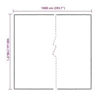 VidaXL Doorzichtig zeildoek met zeilringen 5x10 m polyethyleen - thumbnail