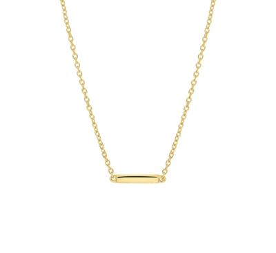 Ketting Balkje zilver goudkleurig 1,2 mm 41-45 cm